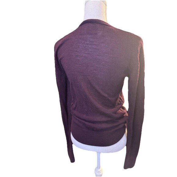 Allsaints New Wave Jumper Sweater Merino Wool  burgundy women’s  Sz XS a27 - Picture 4 of 11
